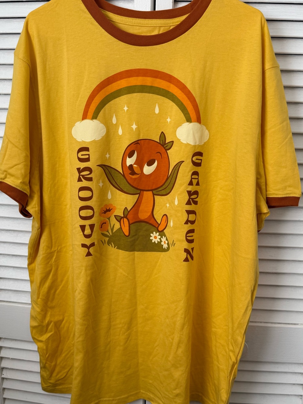Disney Parks Epcot’s Flower & Garden Orange Bird Groovy Shirt XXL Summer Shirt